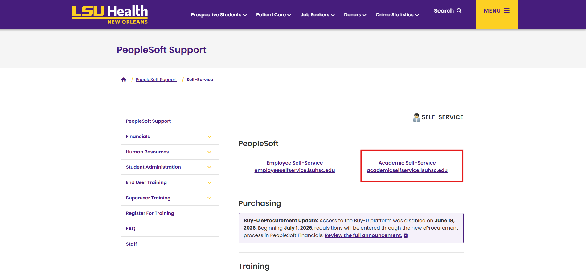 academic self service